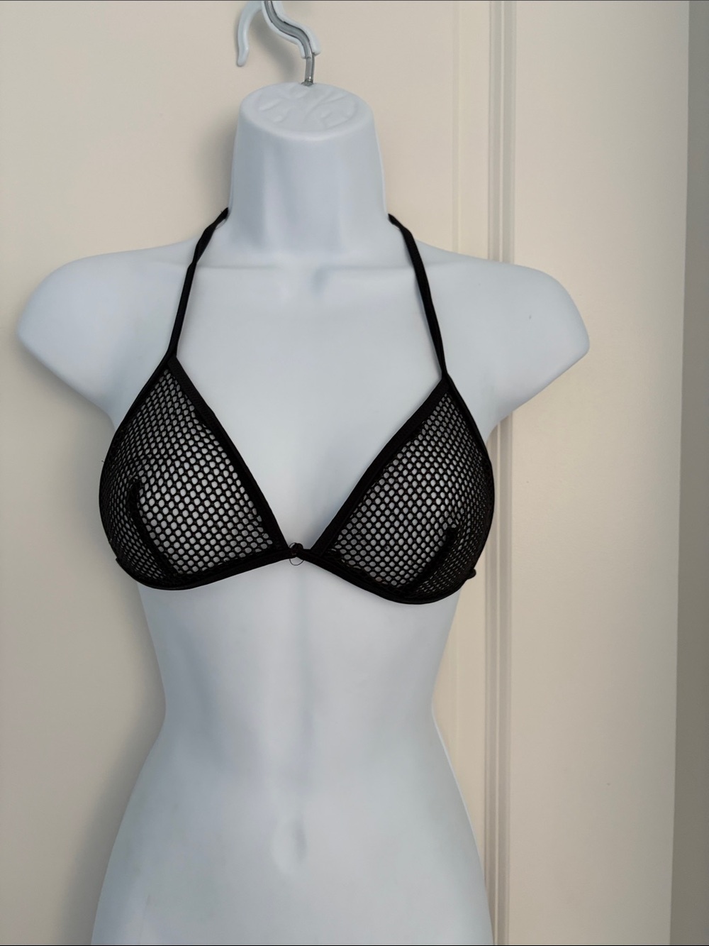 Black Mesh Triangle Bikini Top